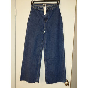 Women's The Drop Jeans NWT Wide Leg High Waist Blue Denim Size 26